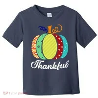 Thankful Floral Pumpkin Toddler T-Shirt thumb 0
