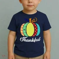 Thankful Floral Pumpkin Toddler T-Shirt thumb 2