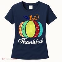 Thankful Floral Pumpkin Women's T-Shirt thumb 0