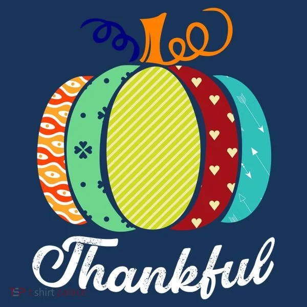 Thankful Floral Pumpkin Women's T-Shirt