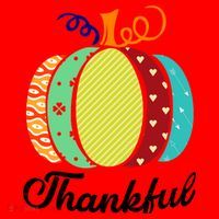 Thankful Floral Pumpkin Santa Hat thumb 1
