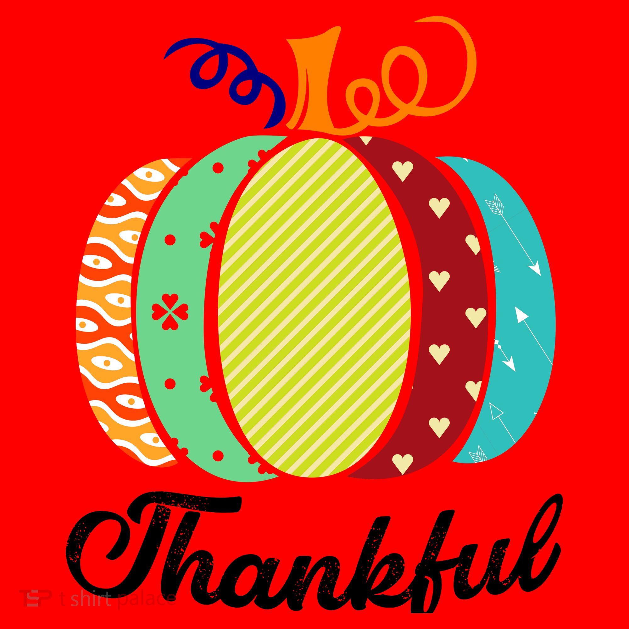 Thankful Floral Pumpkin Santa Hat