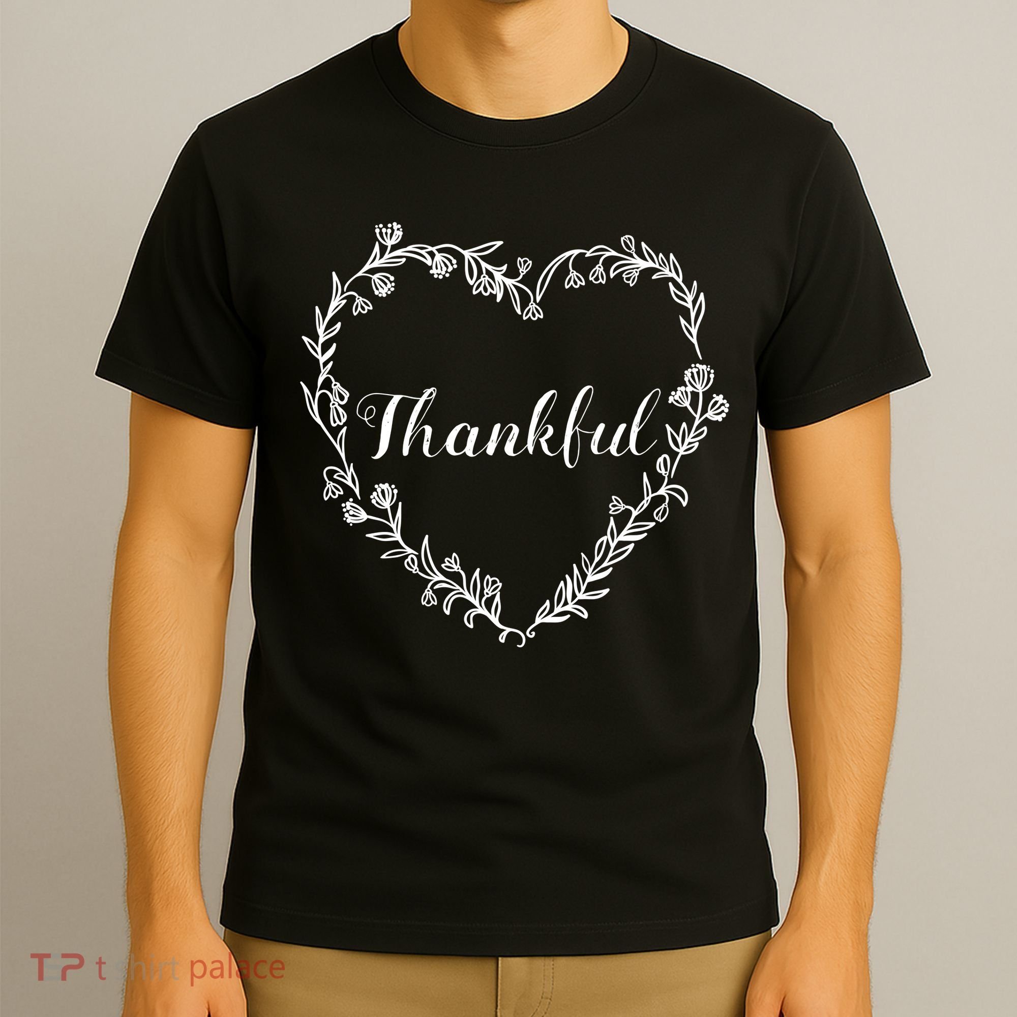 Thankful Floral Wreath T-Shirt