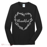 Thankful Floral Wreath Tall Long Sleeve Shirt thumb 0