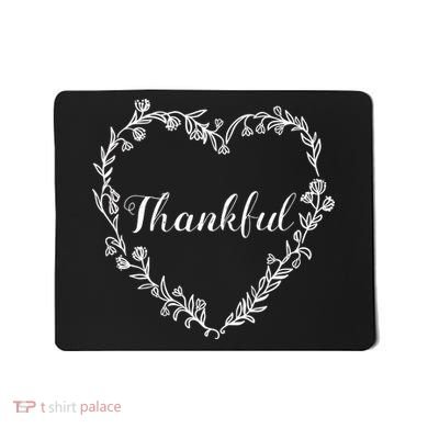 Thankful Floral Wreath Mousepad