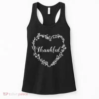 Thankful Floral Wreath Women's Tank Top thumb 0