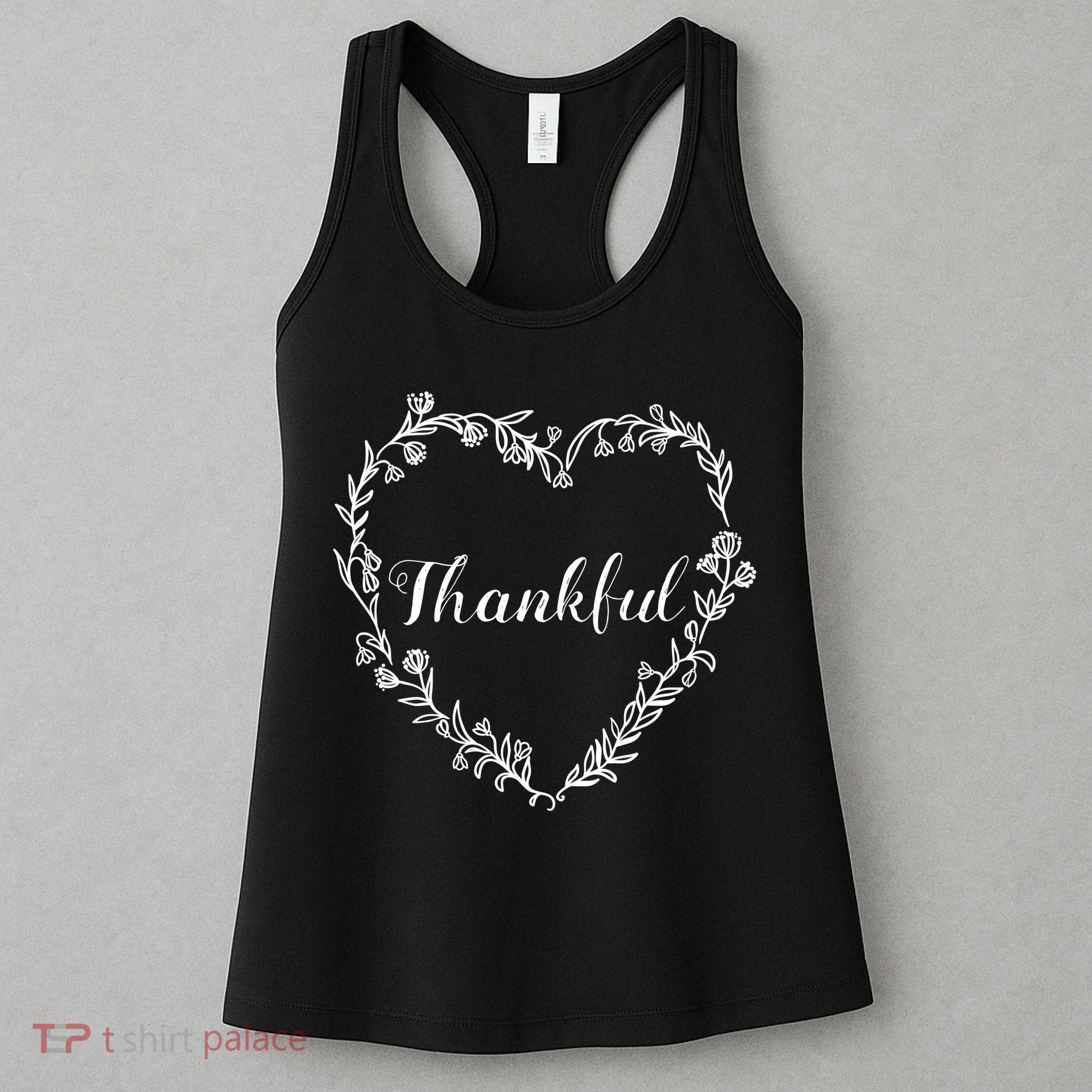 Thankful Floral Wreath Women's Tank Top