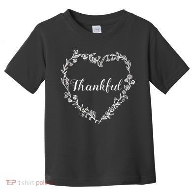 Thankful Floral Wreath Toddler T-Shirt