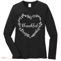 Thankful Floral Wreath Women's Long Sleeve Shirt thumb 0