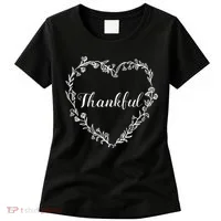 Thankful Floral Wreath Women's T-Shirt thumb 0