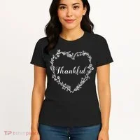 Thankful Floral Wreath Women's T-Shirt thumb 4