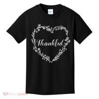 Thankful Floral Wreath Kids T-Shirt thumb 0