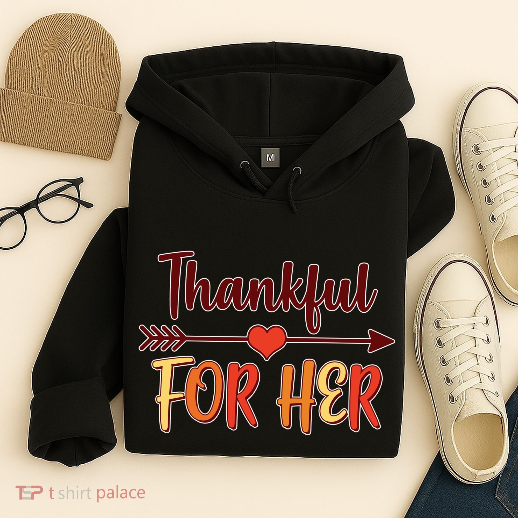 Thankful For Her Matching Thanksgiving Hoodie