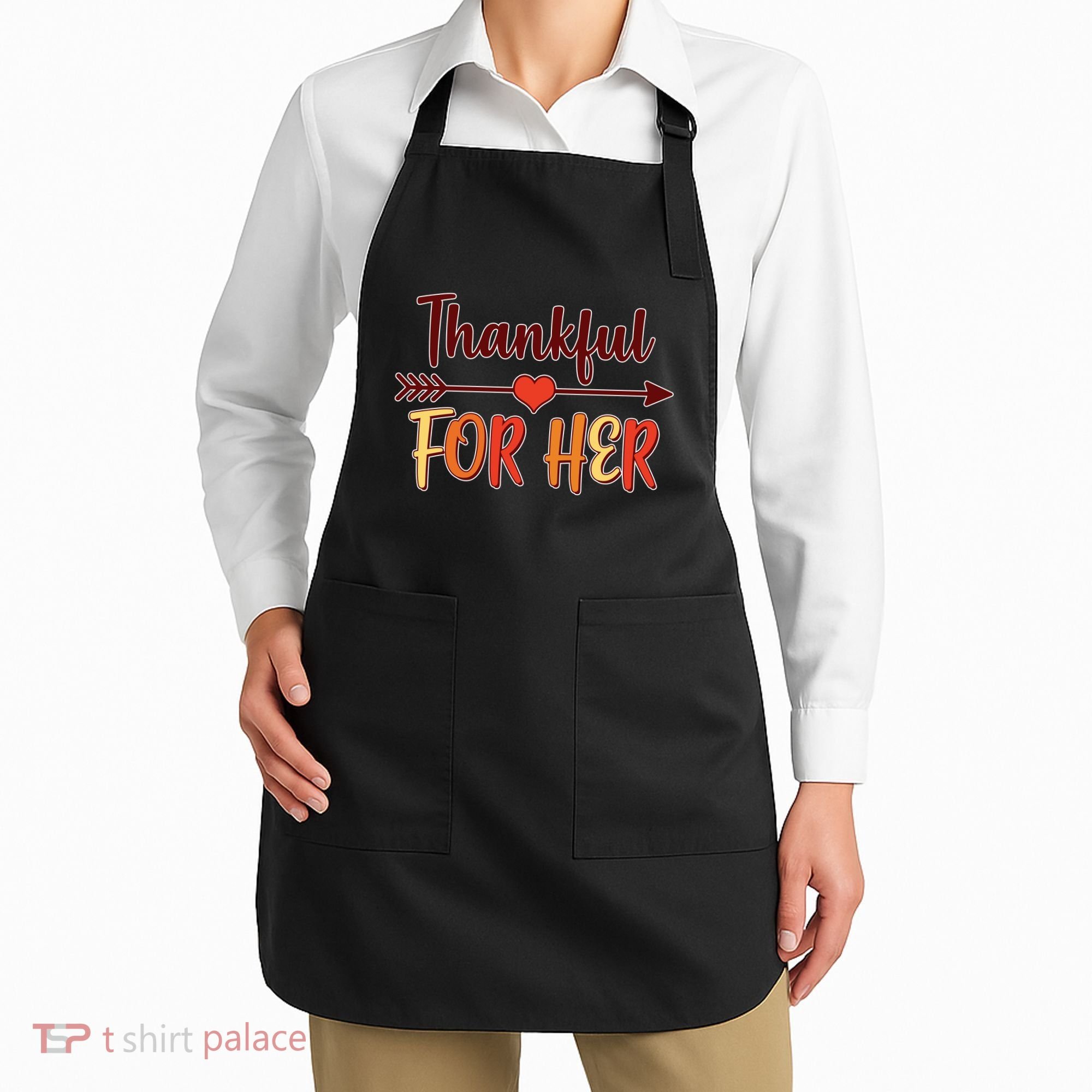 Thankful For Her Matching Thanksgiving Apron