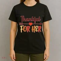 Thankful For Her Matching Thanksgiving T-Shirt thumb 4