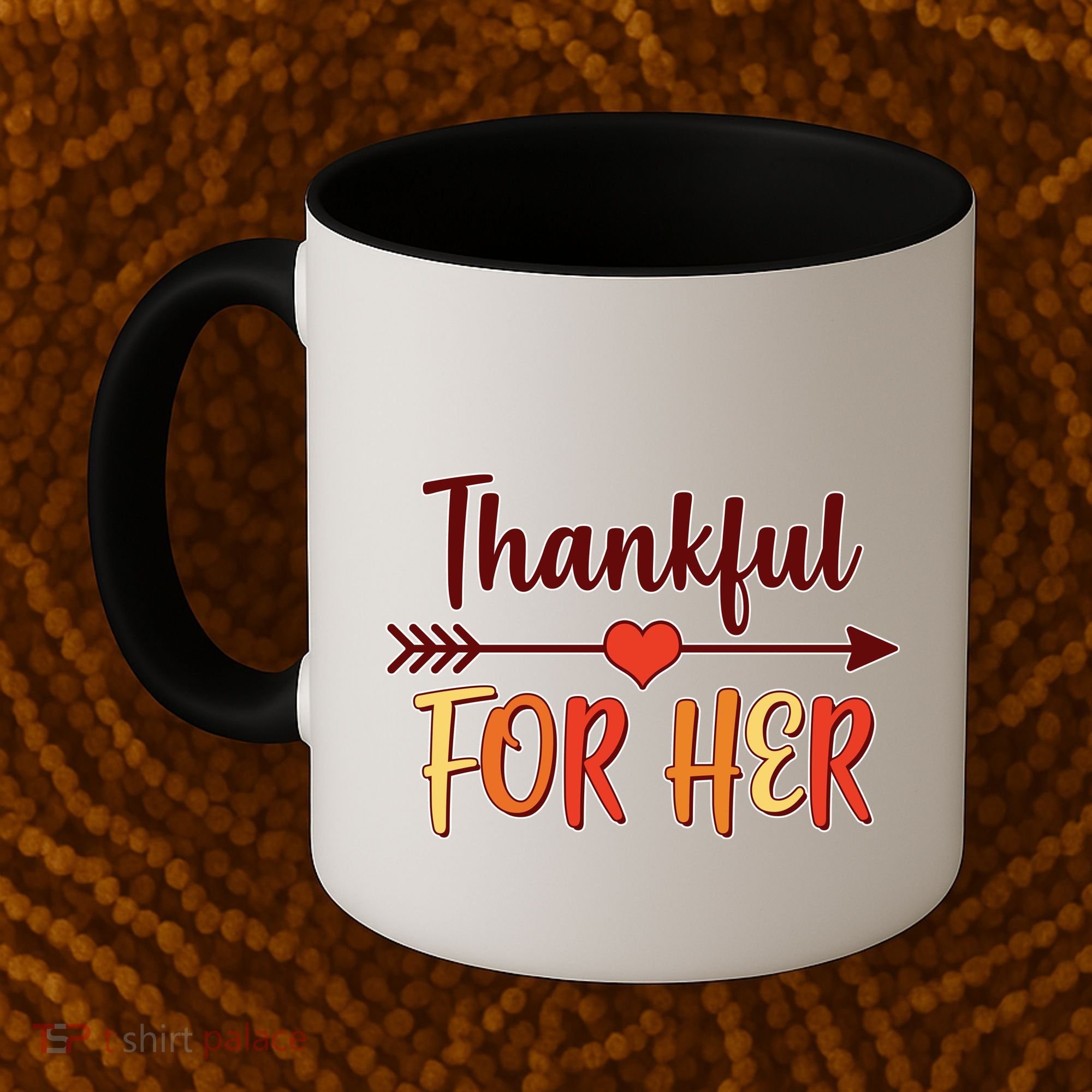 Thankful For Her Matching Thanksgiving Coffee Mug