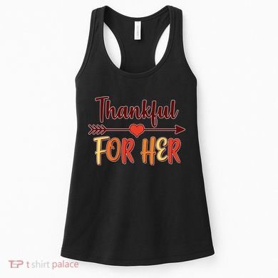 Thankful For Her Matching Thanksgiving Women's Tank Top
