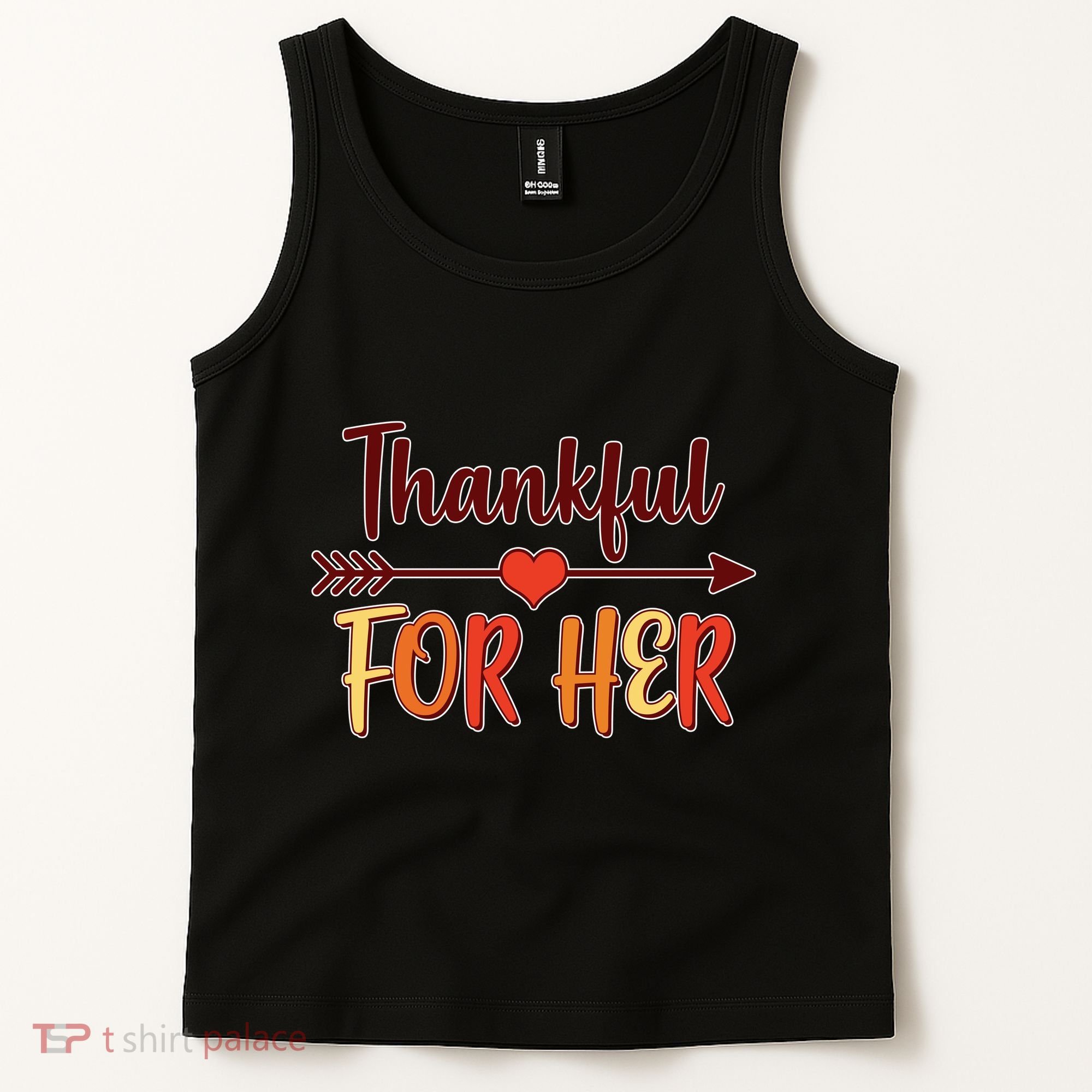 Thankful For Her Matching Thanksgiving Tank Top