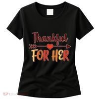 Thankful For Her Matching Thanksgiving Women's T-Shirt thumb 0