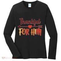 Thankful For Him Matching Thanksgiving Women's Long Sleeve Shirt thumb 0