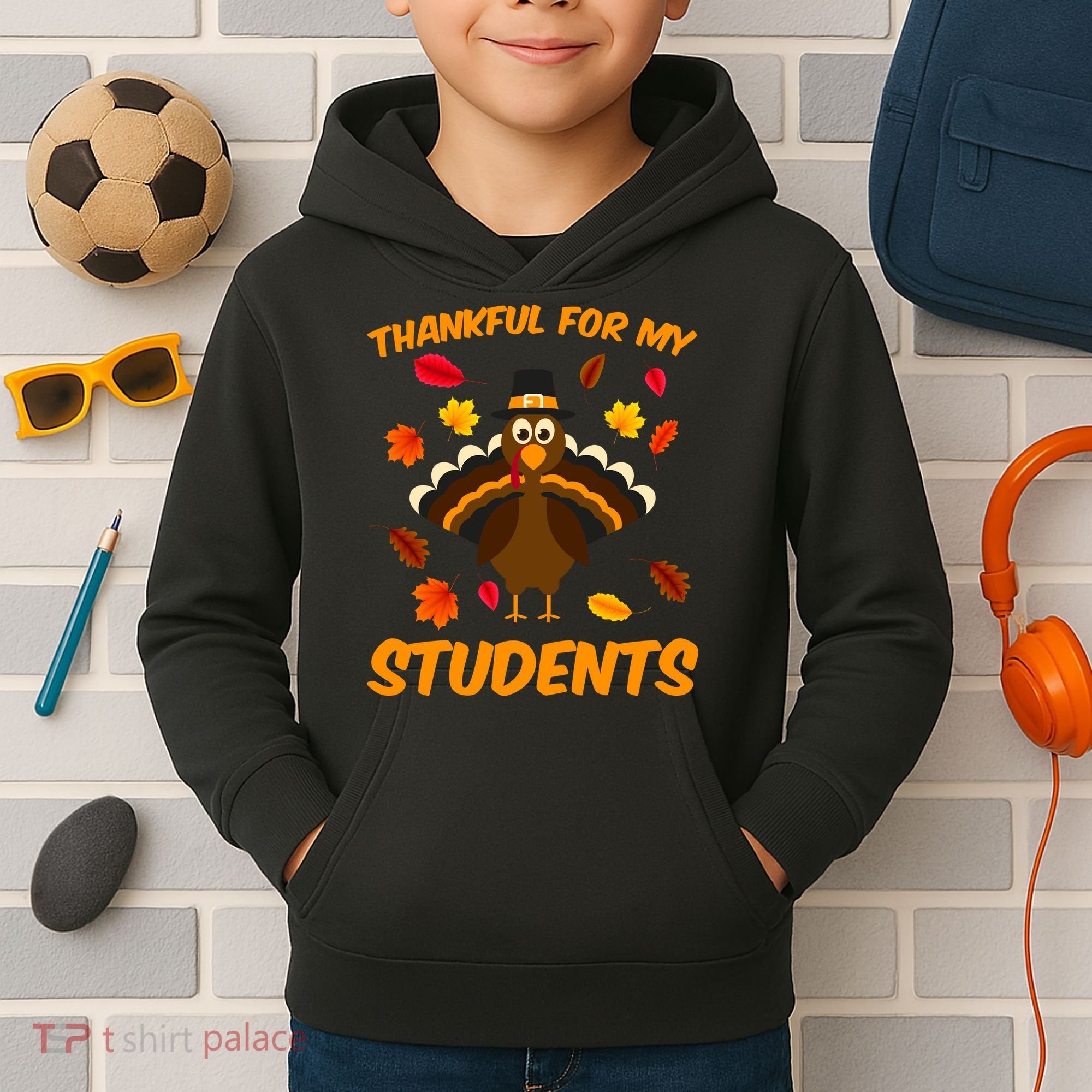 Thankful For My Students Kids Hoodie