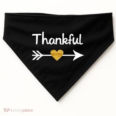 Thankful Golden Heart USA-Made Doggie Bandana