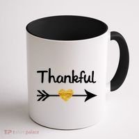 Thankful Golden Heart Coffee Mug thumb 1