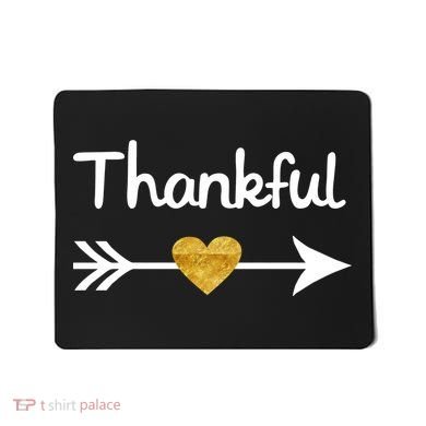 Thankful Golden Heart Mousepad