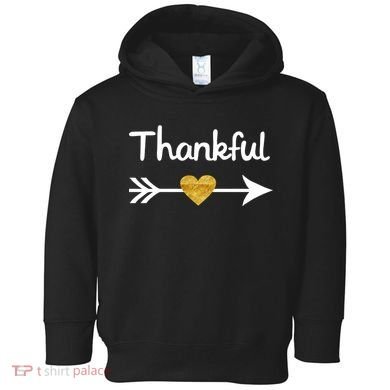 Thankful Golden Heart Toddler Hoodie