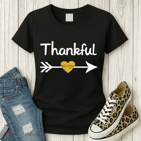 Thankful Golden Heart Women's T-Shirt