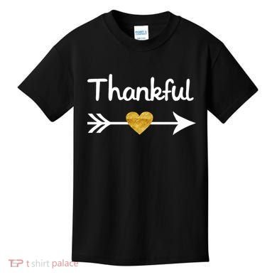 Thankful Golden Heart Kids T-Shirt