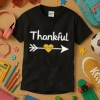 Thankful Golden Heart Kids T-Shirt thumb 3