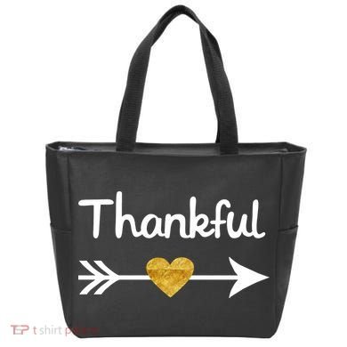 Thankful Golden Heart Tote Bag