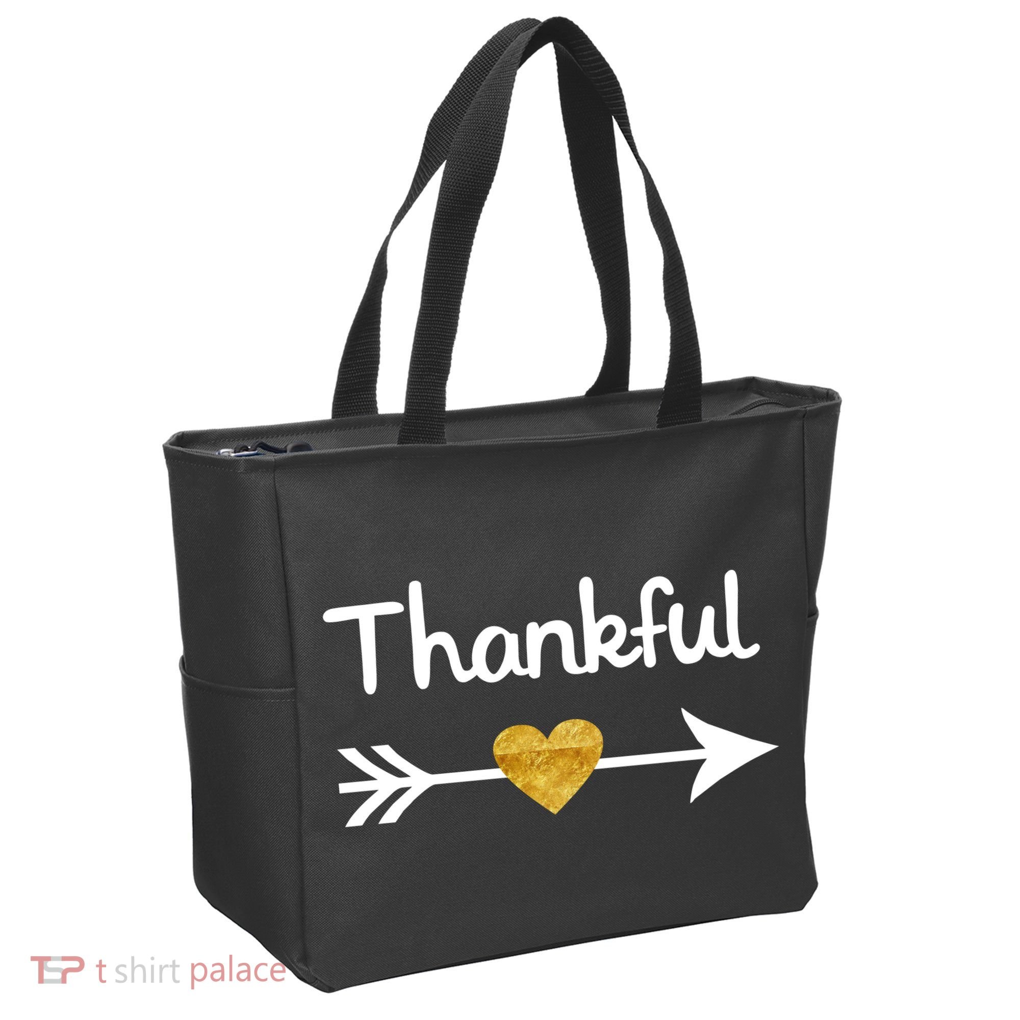 Thankful Golden Heart Tote Bag