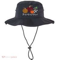 Thankful Grateful Blessed Fashion Buffalo Plaid Leopard Bucket Hat thumb 0