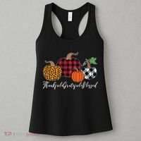 Thankful Grateful Blessed Fashion Buffalo Plaid Leopard Women's Tank Top thumb 3
