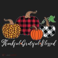 Thankful Grateful Blessed Fashion Buffalo Plaid Leopard Hat thumb 2
