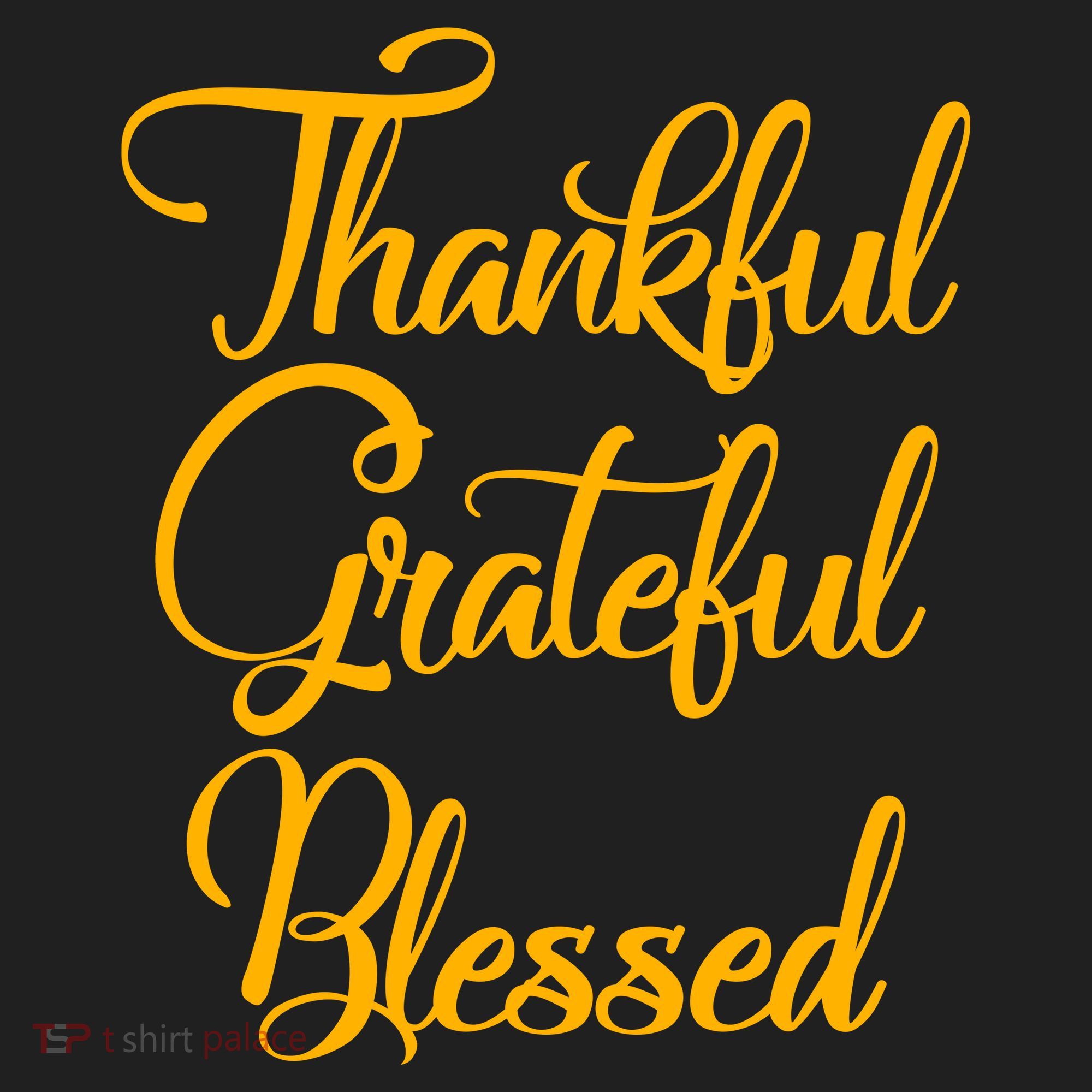 Thankful Grateful Blessed Gold Thanksgiving Logo Women's Sweatshirt