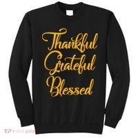 Thankful Grateful Blessed Gold Thanksgiving Logo Sweatshirt thumb 0