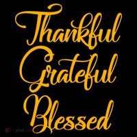Thankful Grateful Blessed Gold Thanksgiving Logo Coffee Mug thumb 5