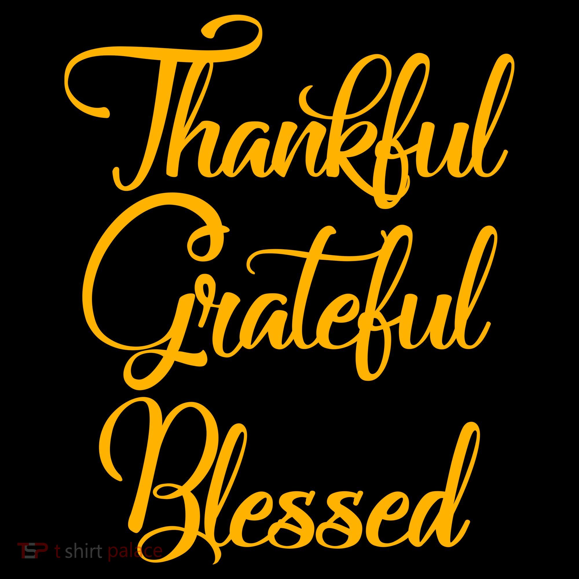 Thankful Grateful Blessed Gold Thanksgiving Logo Coffee Mug