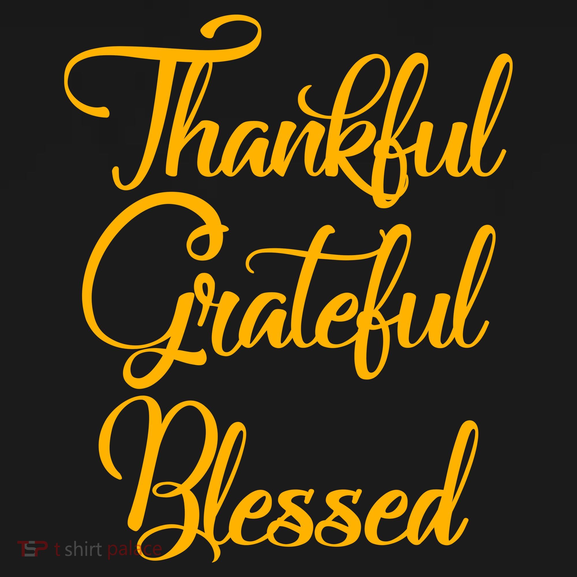 Thankful Grateful Blessed Gold Thanksgiving Logo Women's Tank Top