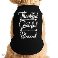 Thankful Grateful Blessed Thanksgiving Day Doggie Tank thumb 0