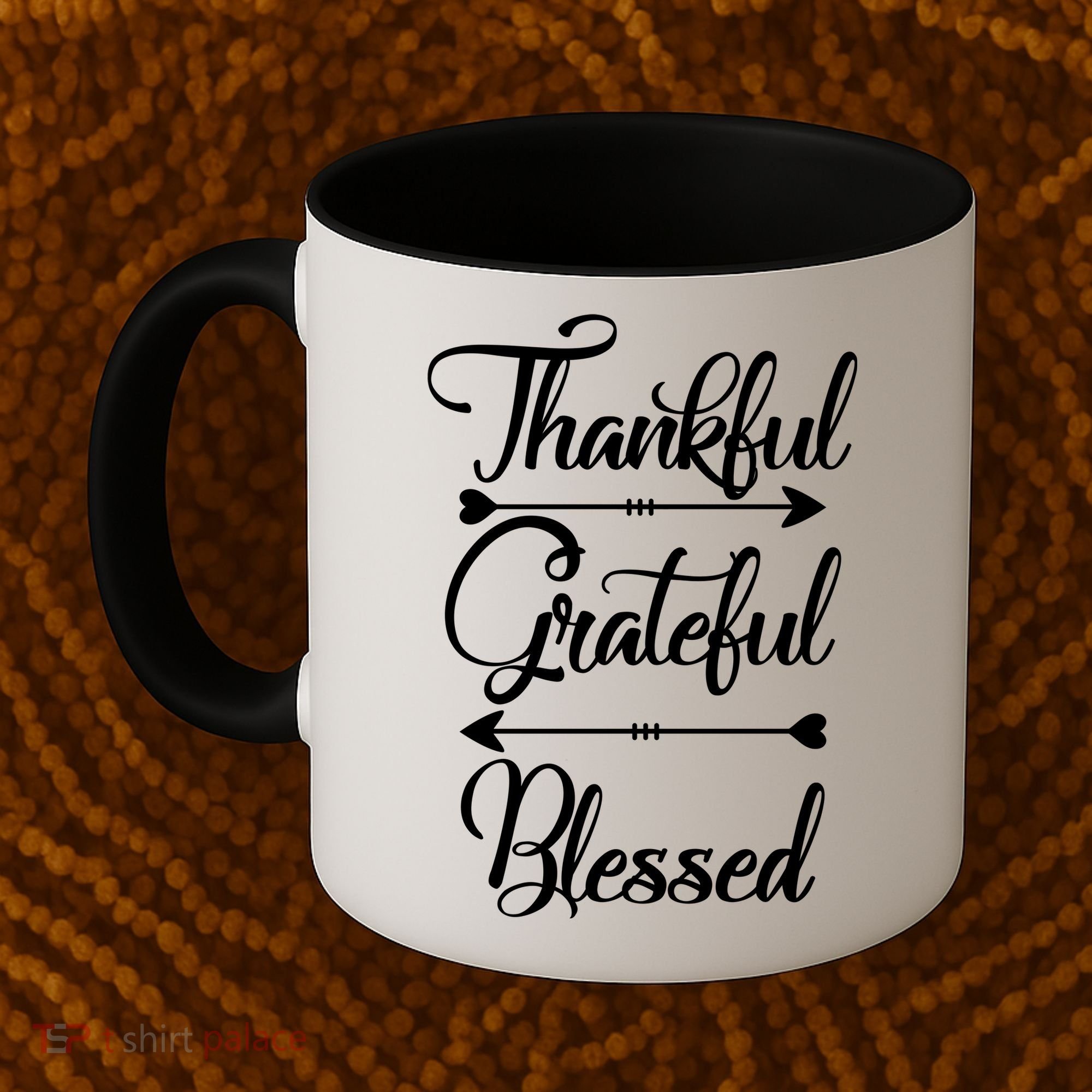 Thankful Grateful Blessed Thanksgiving Day Coffee Mug
