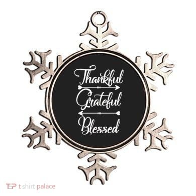 Thankful Grateful Blessed Thanksgiving Day Ornament