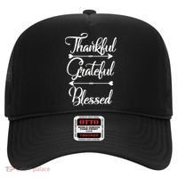 Thankful Grateful Blessed Thanksgiving Day Hat thumb 0
