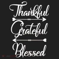 Thankful Grateful Blessed Thanksgiving Day Golf Towel thumb 3