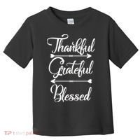 Thankful Grateful Blessed Thanksgiving Day Toddler T-Shirt thumb 0