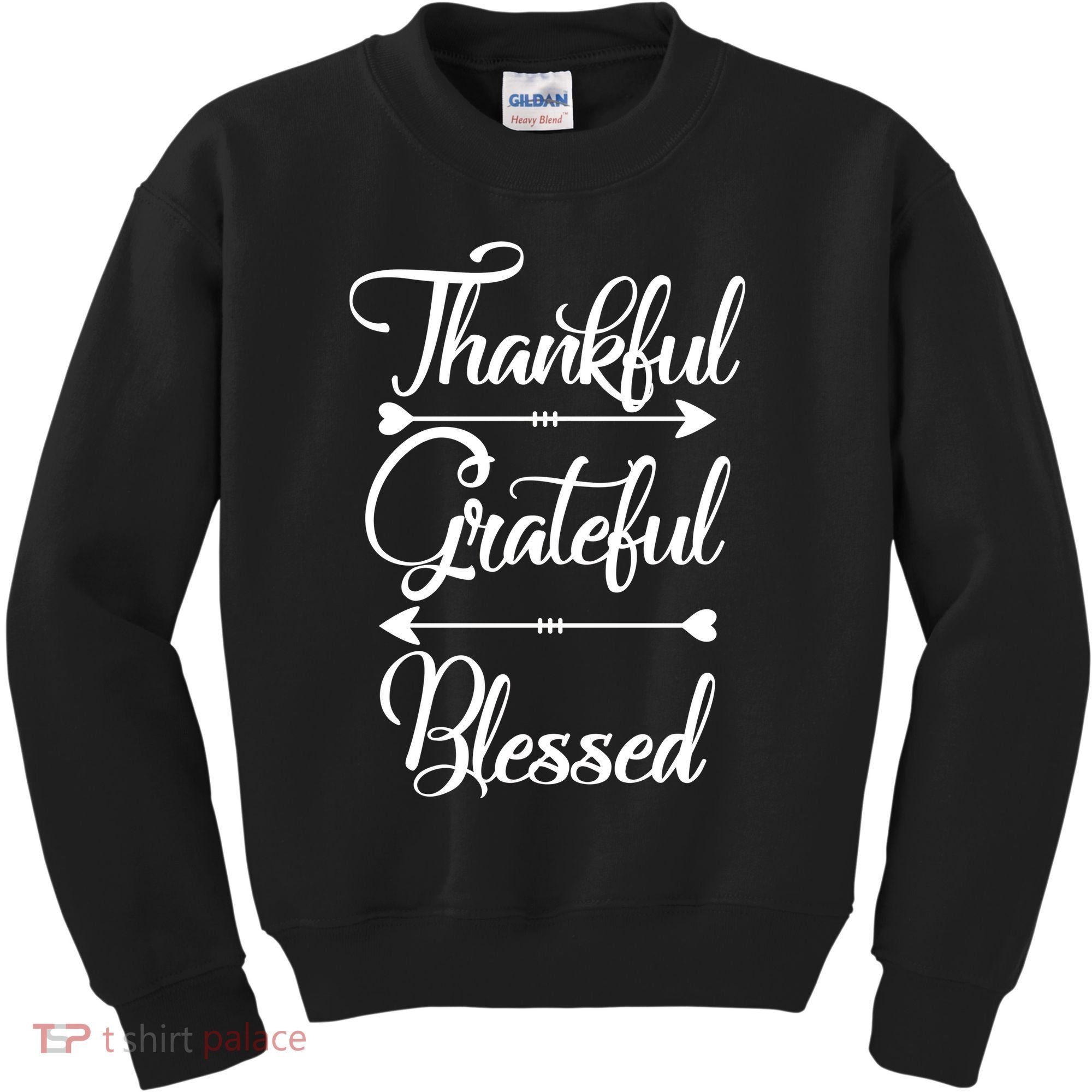 Thankful Grateful Blessed Thanksgiving Day Kids Sweatshirt