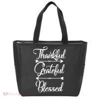 Thankful Grateful Blessed Thanksgiving Day Tote Bag thumb 0